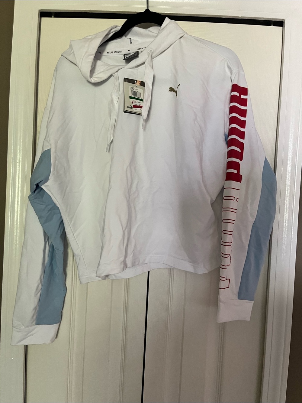 Puma White Hoodie with Gold Puma Logo
